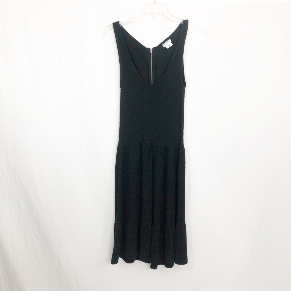 Cooperative Ribbed Tank Knee Length Dress, Size Small, Black